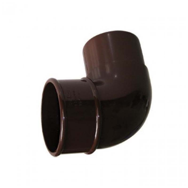 Floplast RB1BR 68mm Round Downpipe - 92.5* Offset Bend - Brown