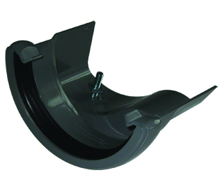 Floplast RD3GR 112mm Half Round Gutter to Cast Iron Ogee - Right Hand Adaptor - Grey