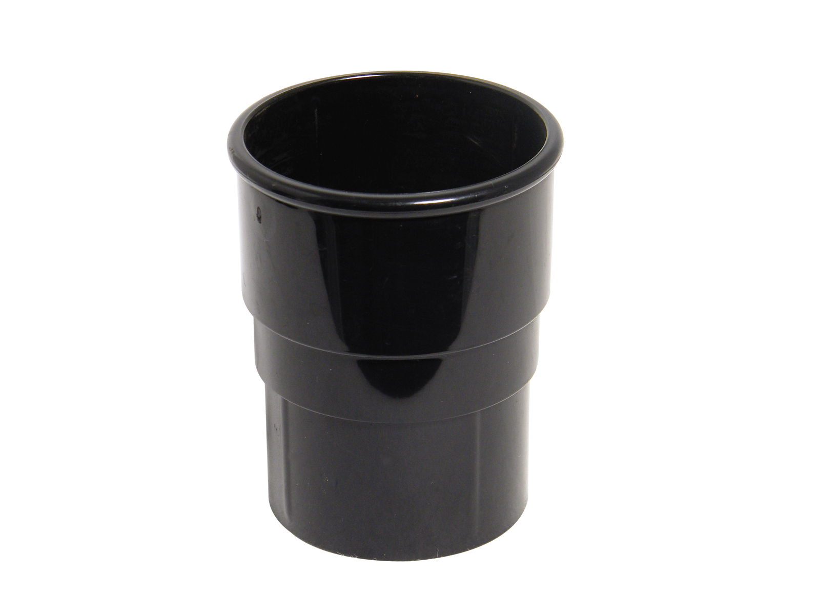 Floplast RS1BL 68mm Round Downpipe - Pipe Socket - Black