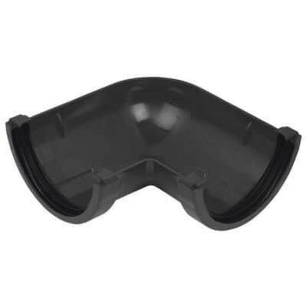 Floplast RA1AG 112mm Half Round Gutter - 90* Degree Angle - Anthracite Grey