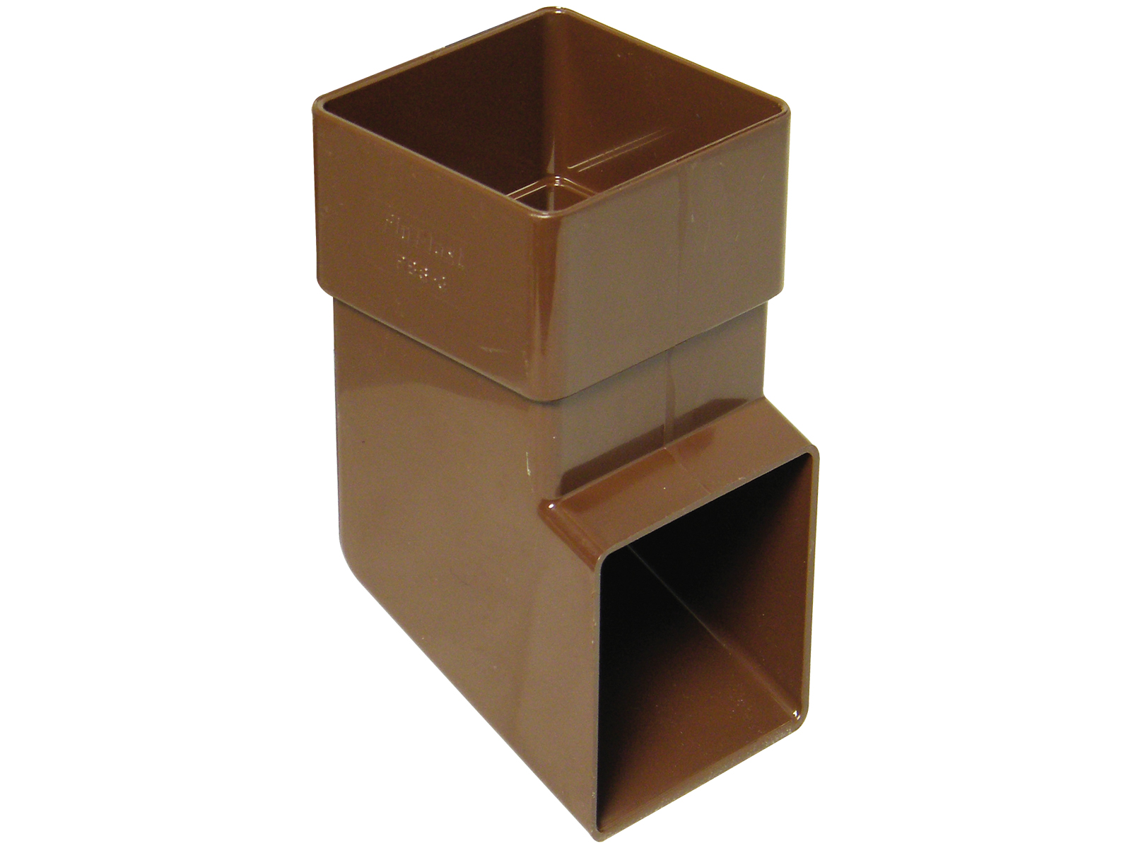 Floplast RBS3BR 65mm Square Downpipe - Shoe - Brown
