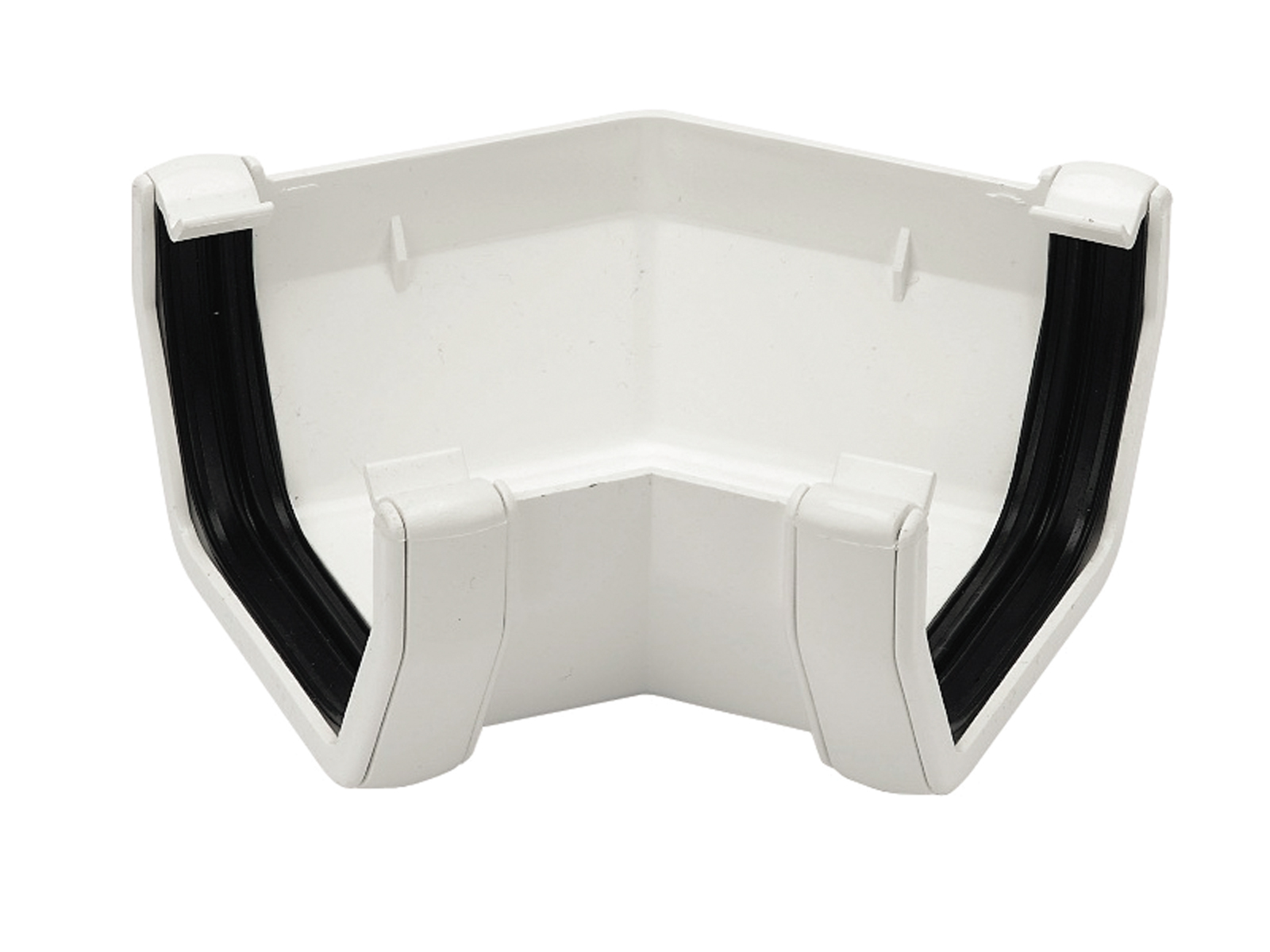 Floplast RAS2WH 114mm Square Line Gutter - 135* Angle - White