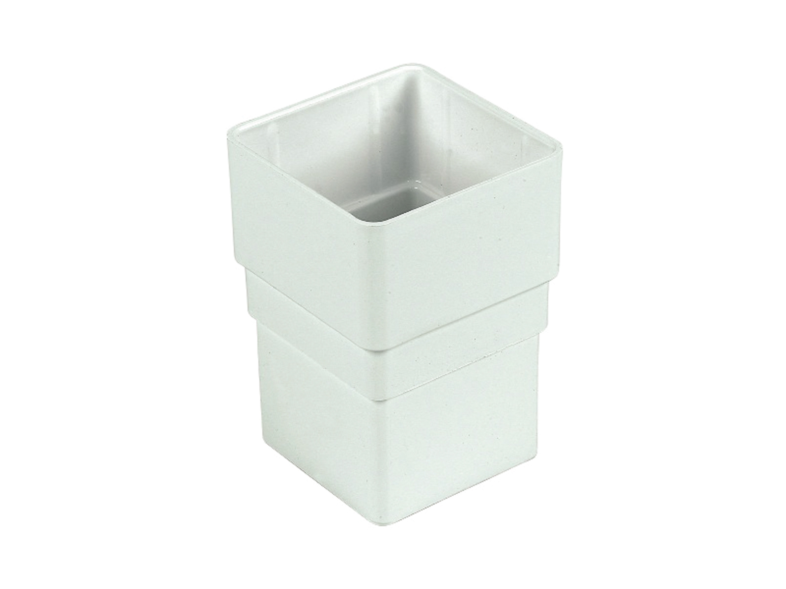 Floplast RSS1WH 65mm Square Downpipe - Pipe Socket - White