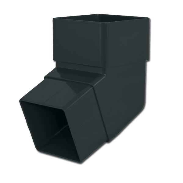 Floplast RBS2AG 65mm Square Downpipe - 112.5* Offset Bend - Anthracite Grey