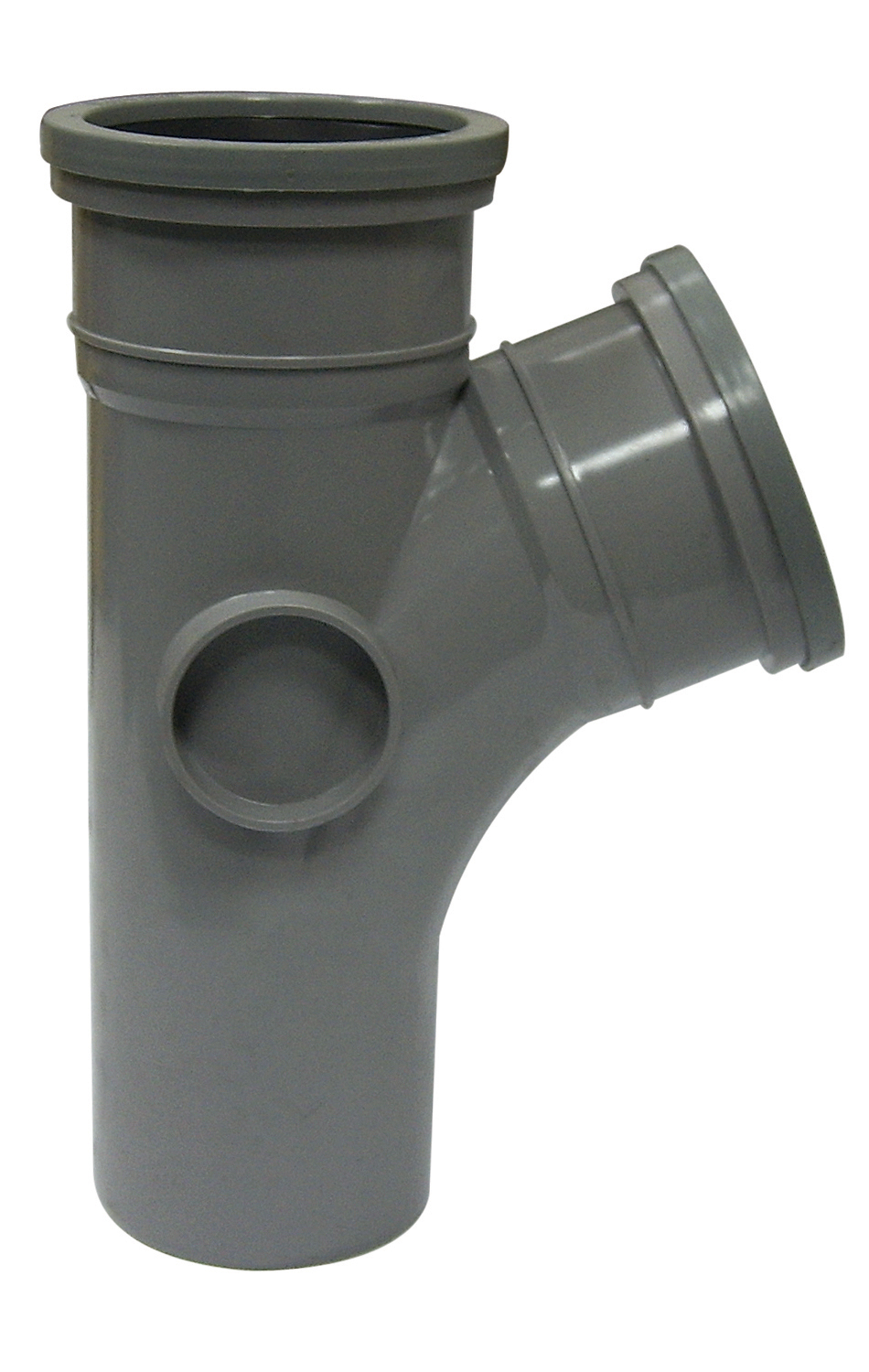 Floplast SP200GR 110mm Ring Seal Soil - 112.5 Degree Branch Double Socket - Grey
