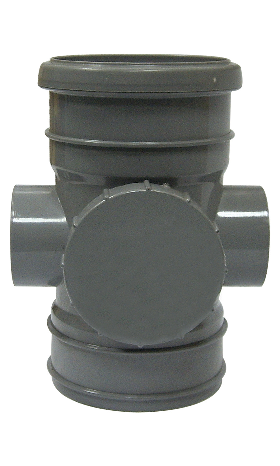Floplast SP275GR 110mm/4 Inch Ring Seal Soil System - Access Pipe Double Socket - Grey