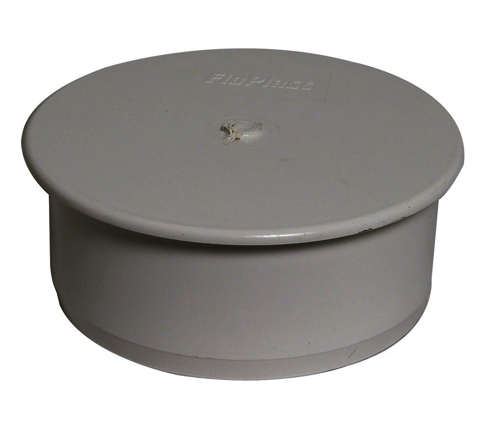 Floplast SP296GR 110mm/4 Inch Ring Seal Soil System - Socket Plug - Grey