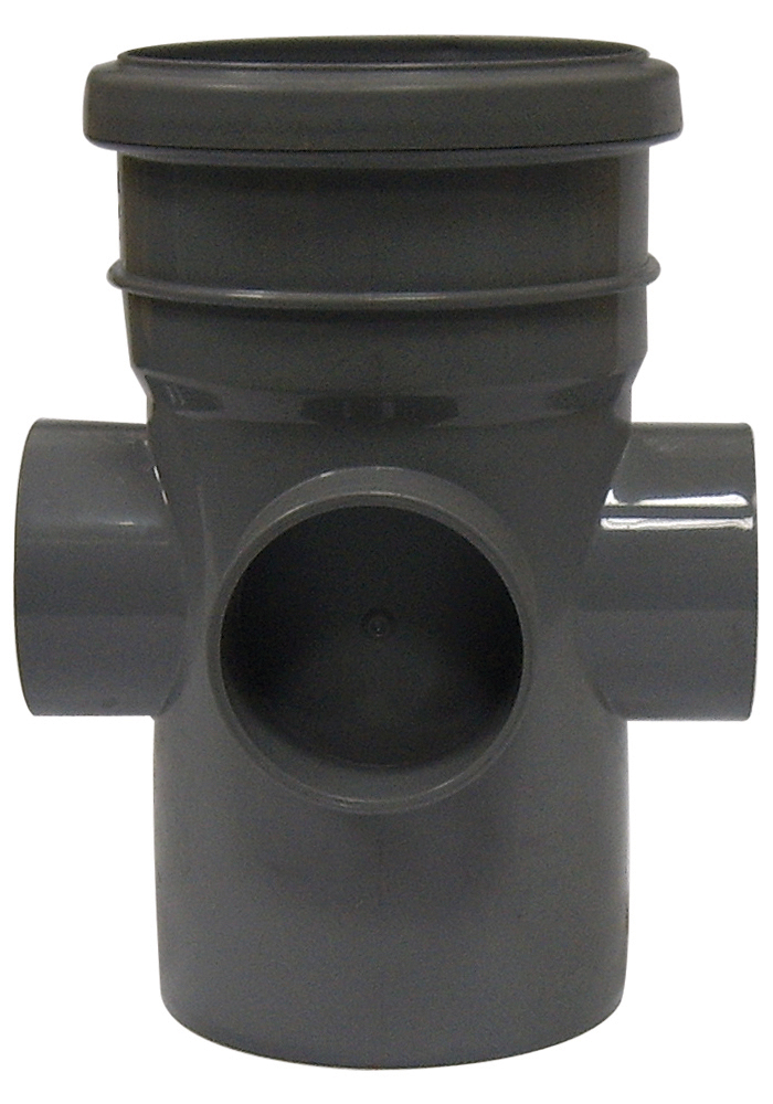 Floplast SP582GR 110mm/4 Inch Ring Seal Soil System - Boss Pipe Double Socket - Grey