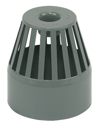 Floplast SP302GR 110mm/4 Inch Ring Seal Soil System - Vent Terminal - Grey