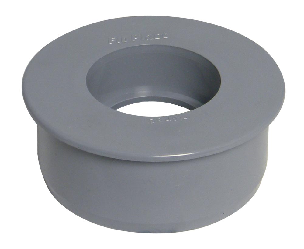 Floplast SP95GR 110mm / 4in Ring Seal Soil System - 110mm Reducer (Boss Adaptor Required) - Grey