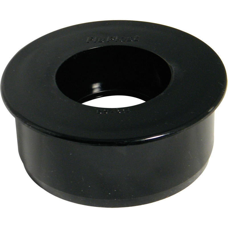 Floplast SP95BL 110mm / 4in Ring Seal Soil System - 110mm Reducer (Boss Adaptor Required) - Black