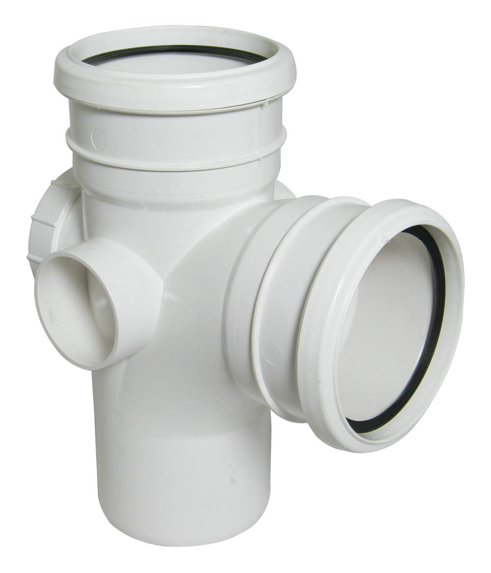 Floplast SP502WH 110mm/4 Inch Ring Seal Soil System - 92.5 Degree Access Branch - White