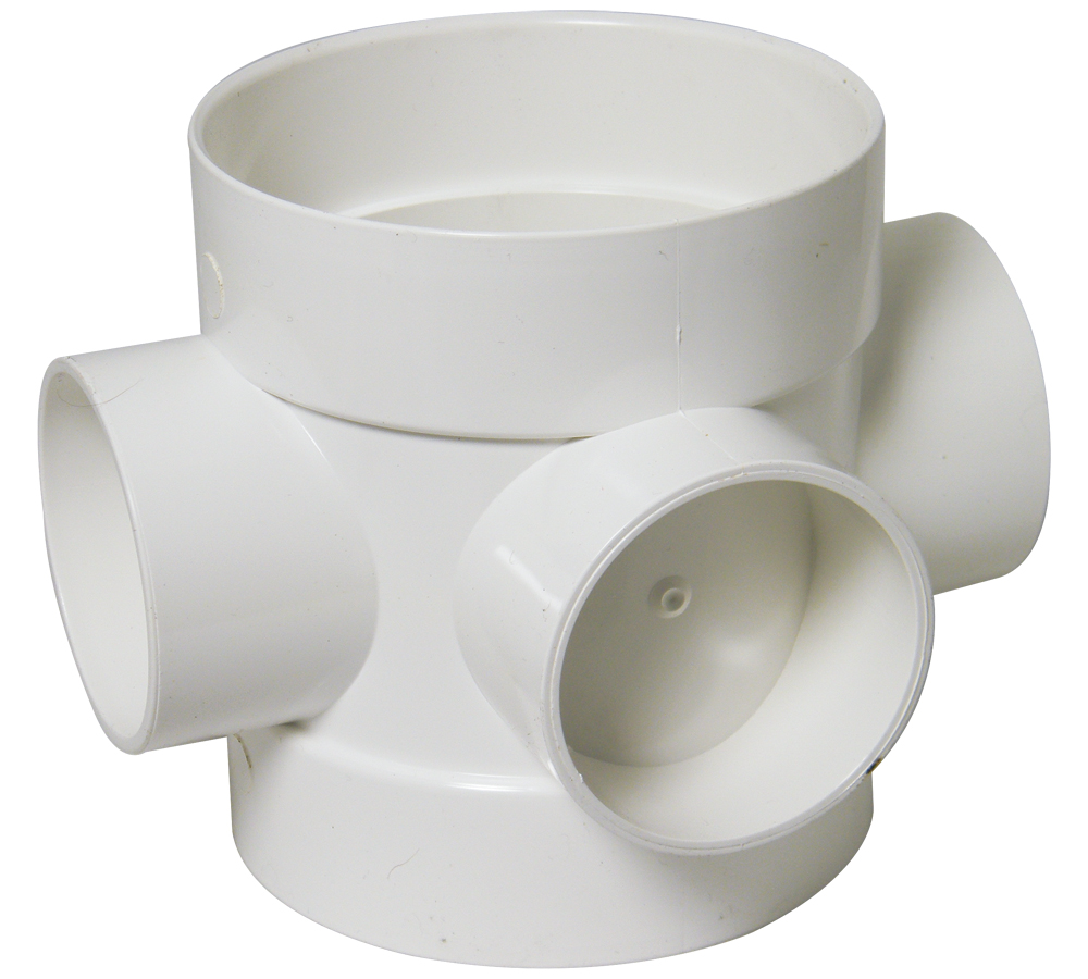 Floplast SP583WH 110mm/4 Inch Ring Seal Soil System - Short Boss Pipe Double Solvent Socket - White
