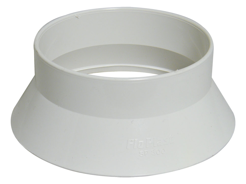 Floplast SP300WH 110mm/4 Inch Ring Seal Soil System - Weathering Collar - White