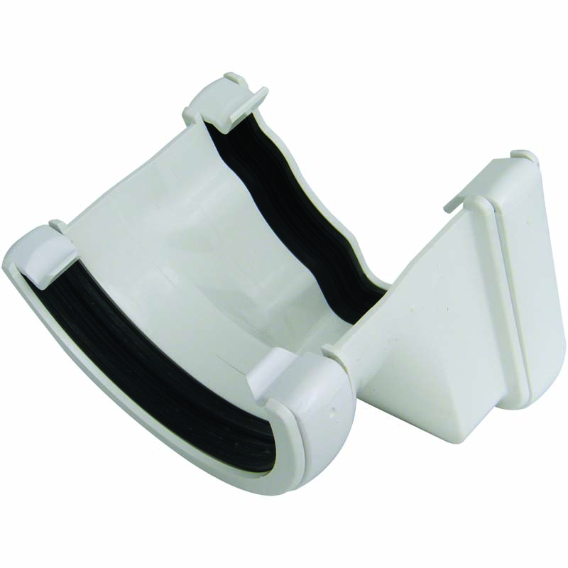Floplast RNR3WH 110mm Niagara Ogee Gutter to 112mm Half Round Gutter Adaptor - Right Hand - White