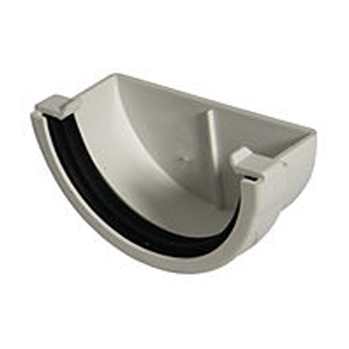 Floplast REM1WH 76mm Miniflo Gutter - External Stopend - White