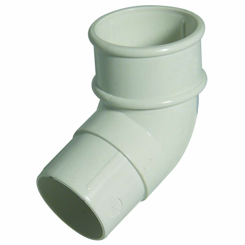 Floplast RBM2WH 50mm Miniflo Downpipe - 112.5 Degree Offset Bend - White