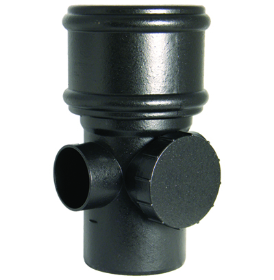 Floplast SP274CI 110mm/4 Inch Ring Seal Soil System - Access Pipe Single Socket - Faux Cast Iron