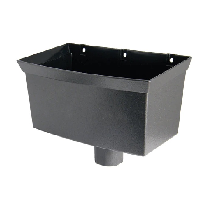 Floplast RH1CI 68mm Round / 65mm Square Downpipe - Hopper - Faux Cast Iron