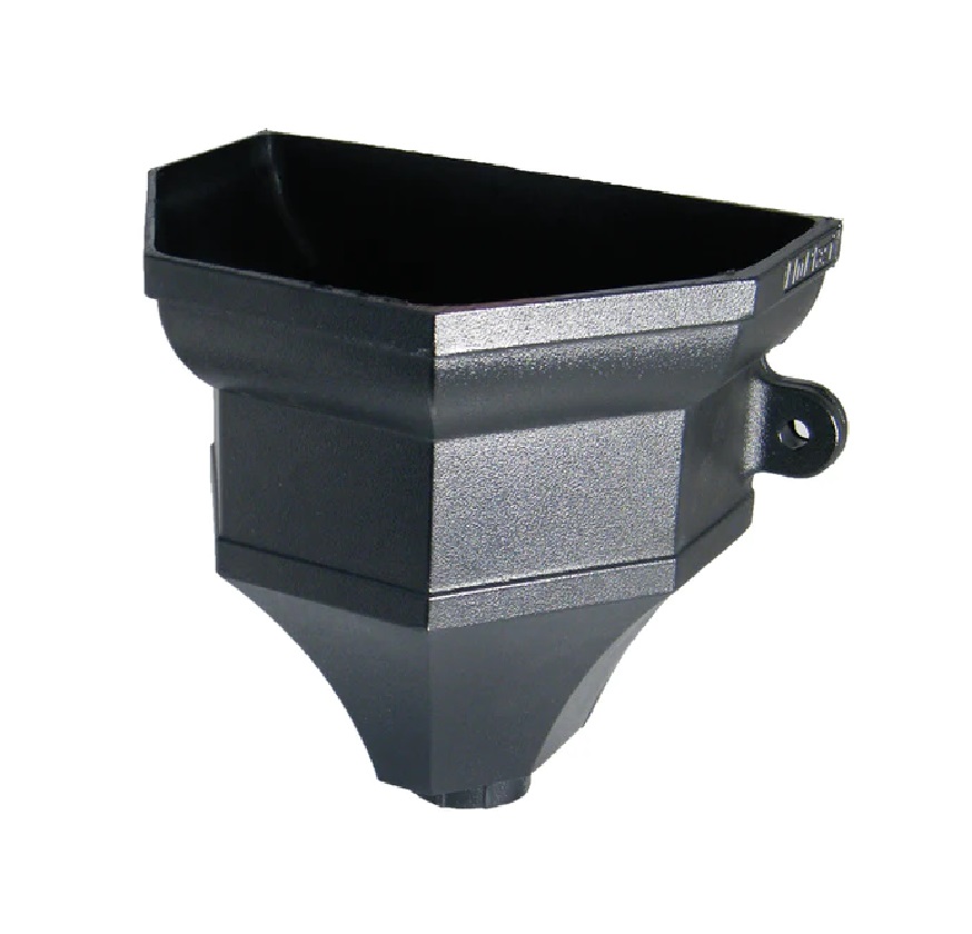 Floplast RH4CI 68mm Round / 65mm Square Downpipe - Ogee Hopper - Faux Cast Iron