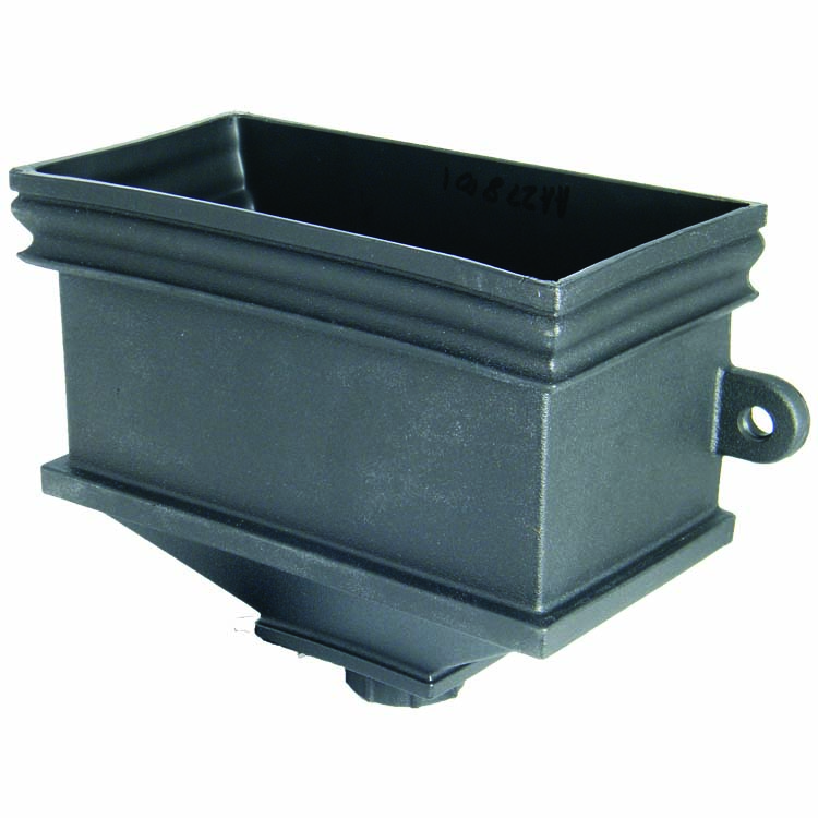 Floplast RH5CI 68mm Round / 65mm Square Downpipe Hopper - Faux Cast Iron