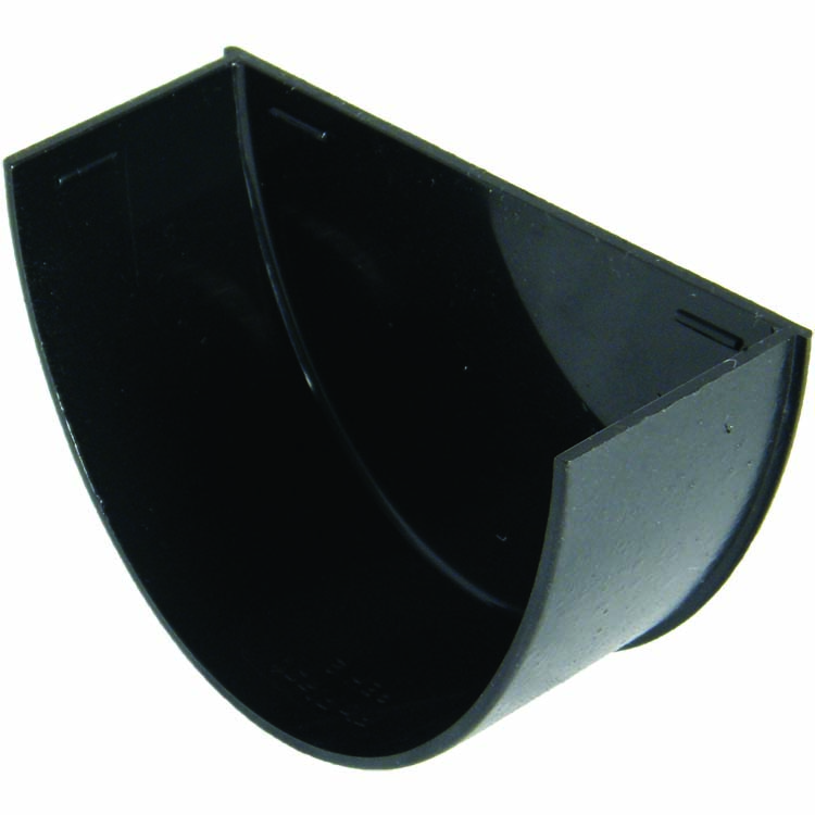 Floplast REH2CI 115mm Hi-Cap (Deepflow) Gutter - Internal Stopend - Faux Cast Iron