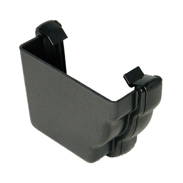 Floplast REN1CI 110mm Niagara Ogee Gutter - Left Hand External Stopend - Faux Cast Iron