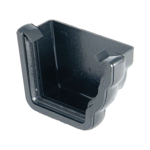 Floplast REN2CI 110mm Niagara Ogee Gutter - Right Hand External Stopend - Faux Cast Iron