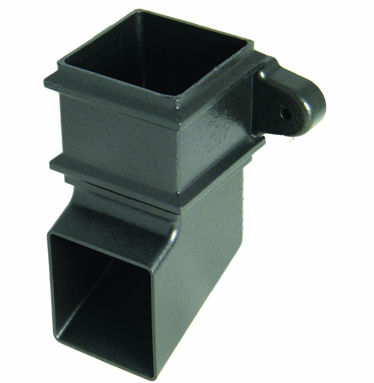 Floplast RBS4CI 65mm Square Downpipe - Classic Shoe - Faux Cast Iron