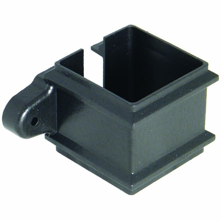 Floplast RCS4CI 65mm Square Downpipe - Classic Pipe Clip - Faux Cast Iron