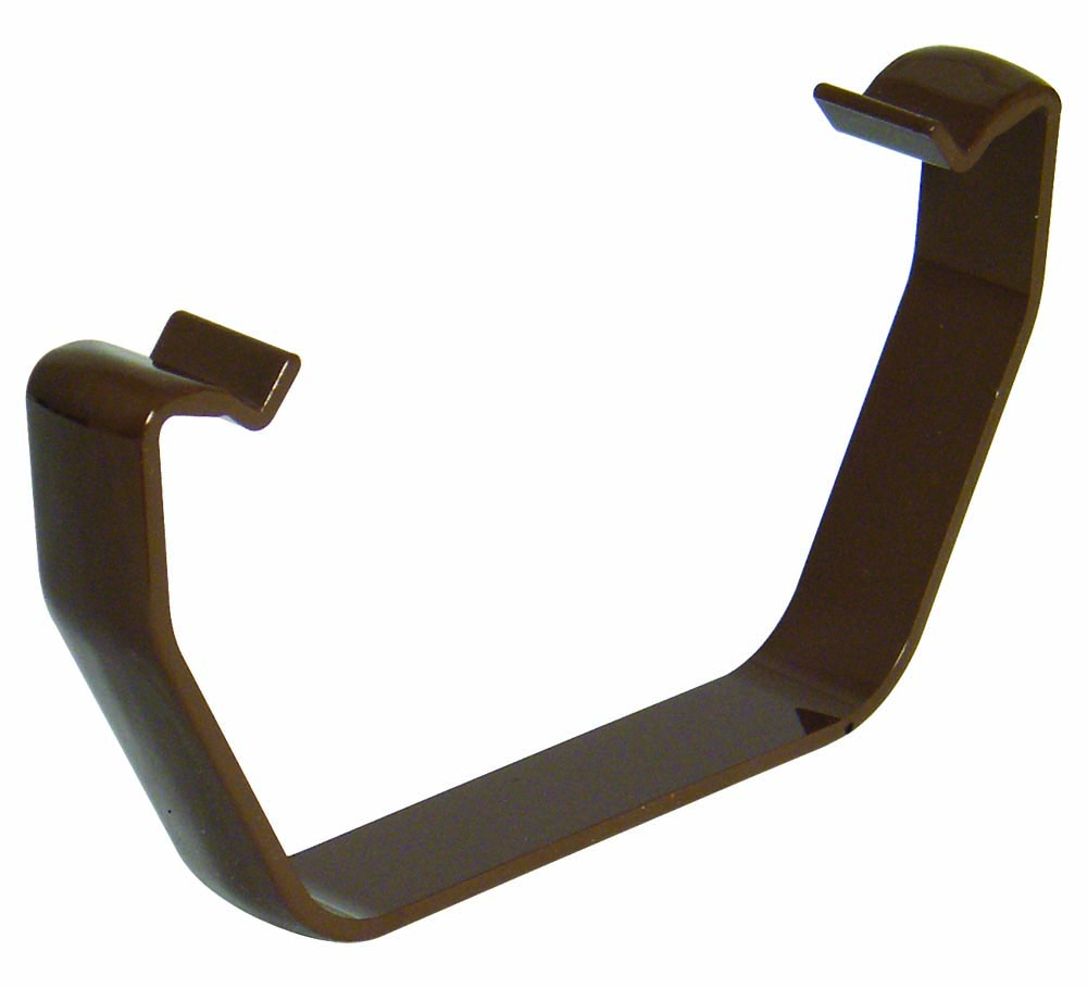 Floplast RRSC1BR 114mm Square Line Gutter - Spare Fitting Clip - Brown