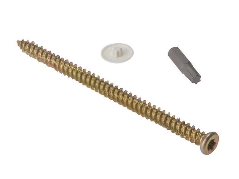 ForgeFix Concrete Frame Screw TORX? Compatible High-Low Thread ZYP 7.5 x 62mm Bag 10 FORCFS62G