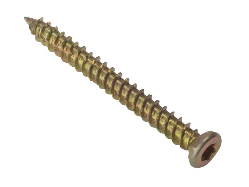 ForgeFix Concrete Frame Screw ZYP 7.5 x 102mm Box 100 FORCFS102YN