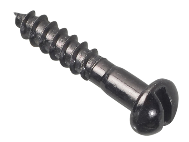 Forgepack Round Black Japanned Screws 3/4in x 6 (Pack of 40)