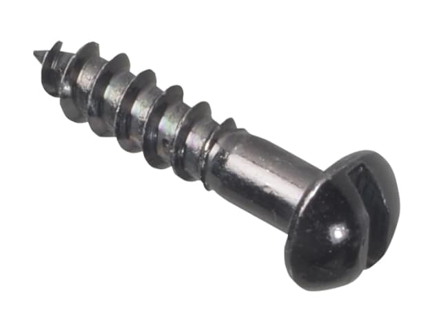 Forgepack Round Black Japanned Screws 3/4in x 8 (Pack of 25)