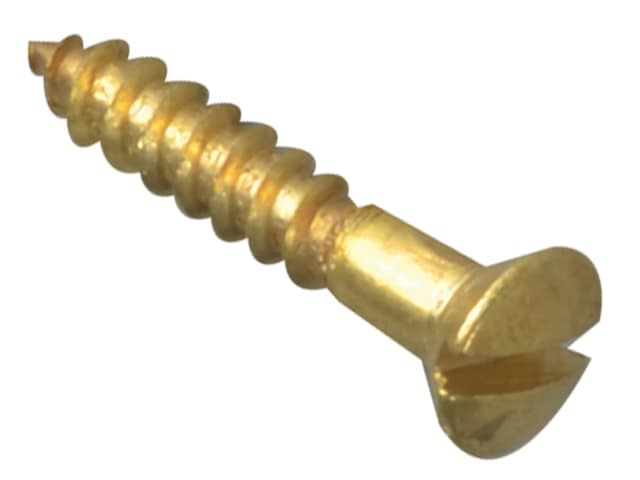 Forgepack Wood Screws - Raised Head - Solid Brass 5/8in x 4 (Pack of 40)