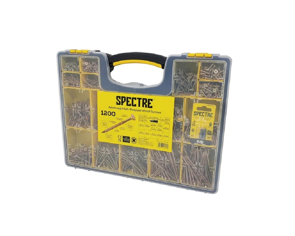 Forgefix 1200 Piece Spectre Screw Organiser - FOROPSP1200Y