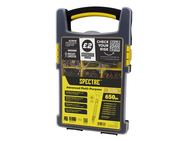 ForgeFix FOROPSPC650Y ?Screw Prostate Cancer? Spectre? Screw Kit, 650pc