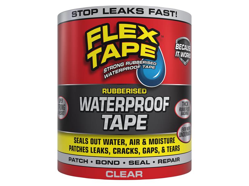 Flex Seal Flex Waterproof Tape Clear 10.16cm x 1.52m FXS288CLRROL