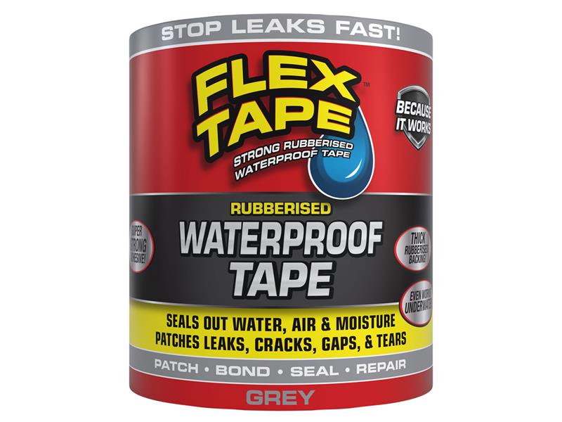 Flex Seal Flex Waterproof Tape Grey 10.16cm x 1.52m FXS288GRYROL
