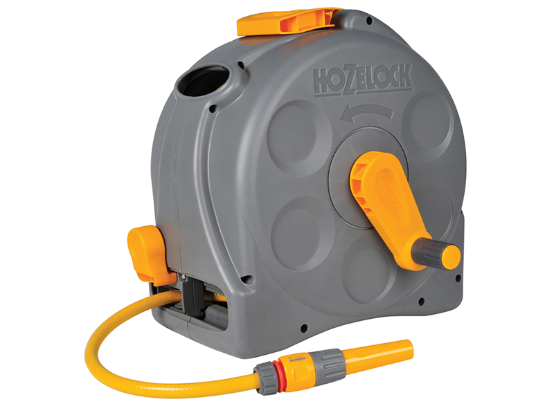 Hozelock 2415 2-in-1 Compact Hose Reel Plus 25 Metre of Starter Hose
