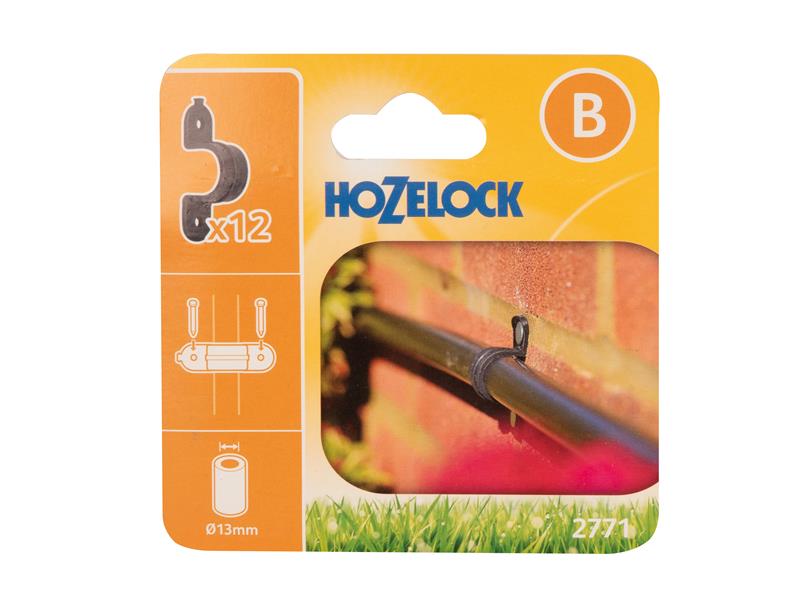 Hozelock 2771 Wall Clip 13mm (Pack 12) HOZ27710012