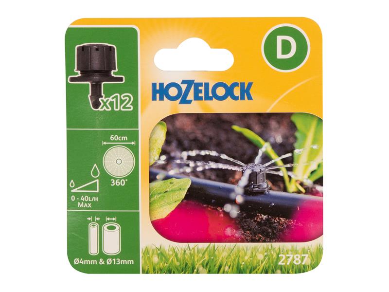 Hozelock 2787 End of Line Adjustable Mini Sprinkler 4/13mm (Pack 12) HOZ27870012