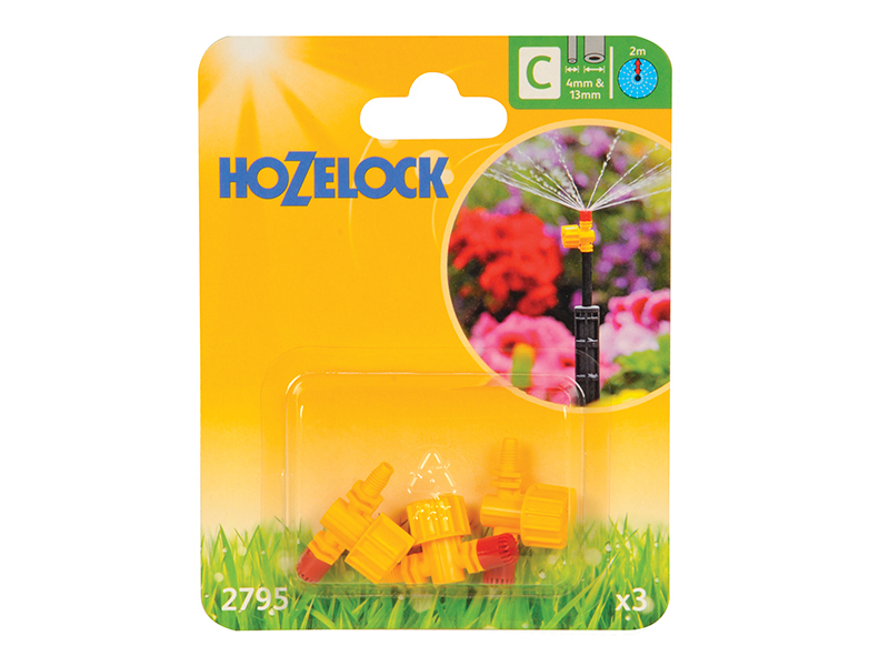 Hozelock 2795 Adjustable 360 Micro Spray Jet (Pack 3) HOZ2795