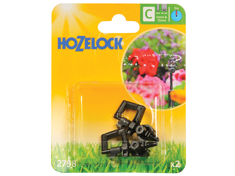 Hozelock 2798 Adjustable 360 Mini Sprinkler (Pack 2) HOZ2798