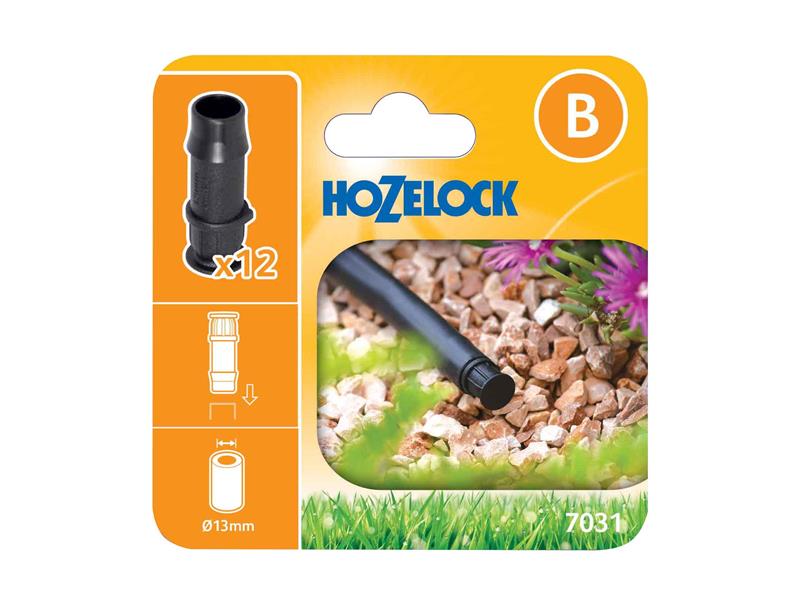 Hozelock 7031 End Plug 13mm (Pack 12) HOZ70310012