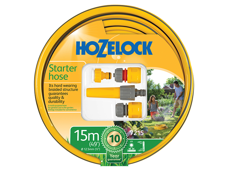 Hozelock 72159000 Hose Starter Set 15 Metre 12.5mm (1/2in) Diameter