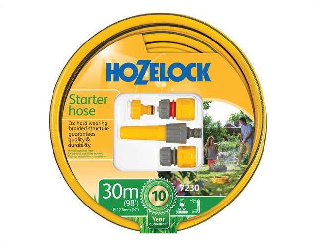 Hozelock 72309000 Starter Hose Set 30 Metre 12.5mm (1/2in) Diameter