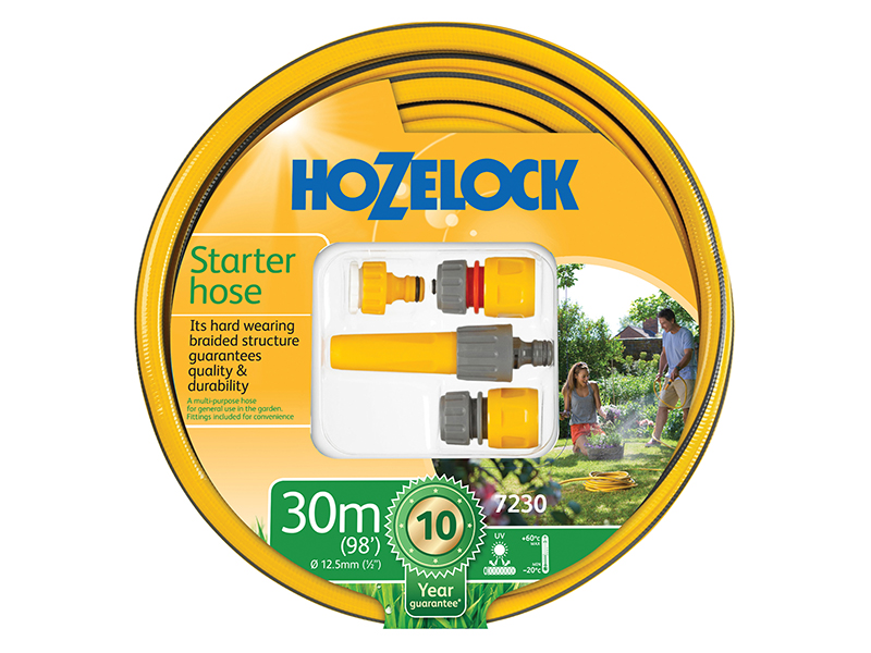 Hozelock 72309000 Starter Hose Set 30 Metre 12.5mm (1/2in) Diameter