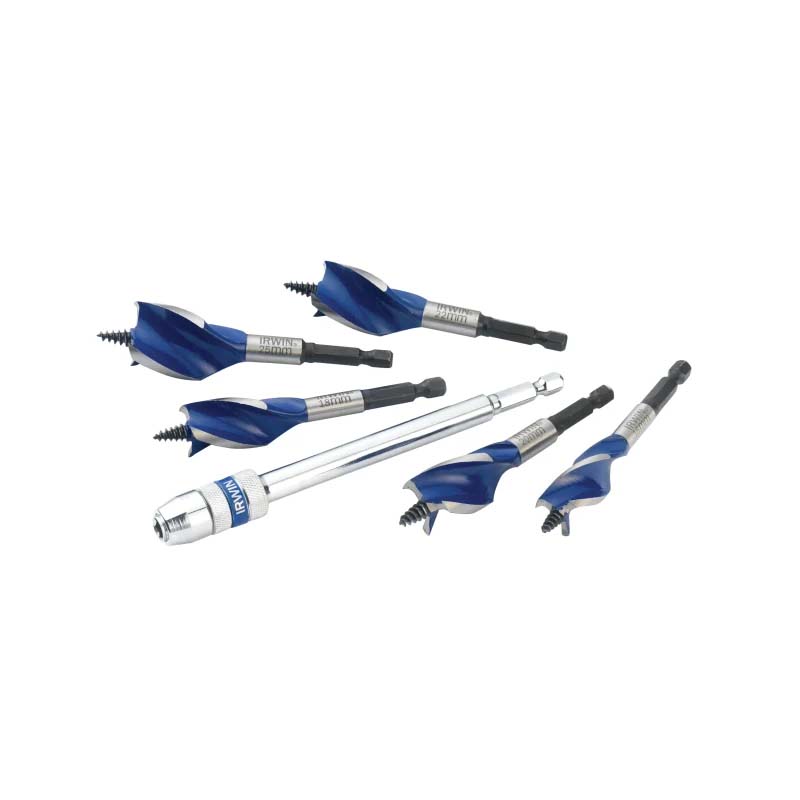 Irwin Blue Groove 6X Wood Auger Drill Bit 5 Piece Set